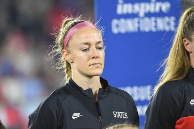 5 Mart 2020 'de Orlando Florida' daki Exploria Stadyumu 'nda düzenlenen 2020 SheBelieves Kupası' nda ABD ile İngiltere maçı. Fotoğraf: Marty Jean-Louis