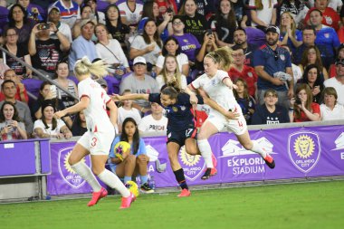 5 Mart 2020 'de Orlando Florida' daki Exploria Stadyumu 'nda düzenlenen 2020 SheBelieves Kupası' nda ABD ile İngiltere maçı. Fotoğraf: Marty Jean-Louis
