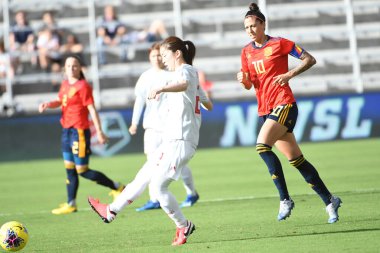 İspanya - Japonya maçı, 5 Mart 2020 tarihinde Orlando Florida 'daki Exploria Stadyumu' nda düzenlenen 2020 SheBelieves Kupası 'nda yapıldı. Fotoğraf: Marty Jean-Louis