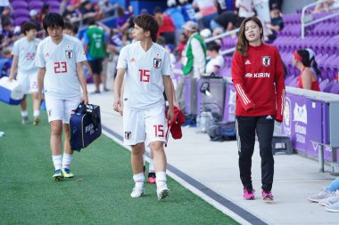 İspanya - Japonya maçı, 5 Mart 2020 tarihinde Orlando Florida 'daki Exploria Stadyumu' nda düzenlenen 2020 SheBelieves Kupası 'nda yapıldı. Fotoğraf: Marty Jean-Louis