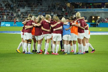 5 Mart 2020 'de Orlando Florida' daki Exploria Stadyumu 'nda düzenlenen 2020 SheBelieves Kupası' nda ABD ile İngiltere maçı. Fotoğraf: Marty Jean-Louis