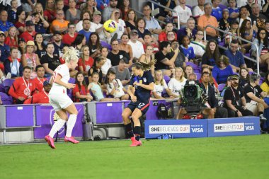 5 Mart 2020 'de Orlando Florida' daki Exploria Stadyumu 'nda düzenlenen 2020 SheBelieves Kupası' nda ABD ile İngiltere maçı. Fotoğraf: Marty Jean-Louis