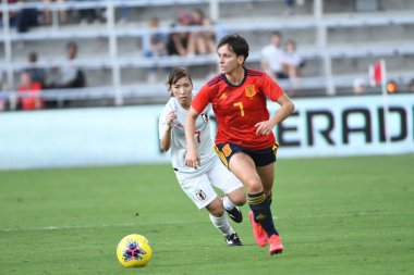 İspanya - Japonya maçı, 5 Mart 2020 tarihinde Orlando Florida 'daki Exploria Stadyumu' nda düzenlenen 2020 SheBelieves Kupası 'nda yapıldı. Fotoğraf: Marty Jean-Louis