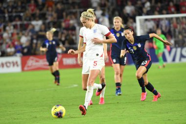 5 Mart 2020 'de Orlando Florida' daki Exploria Stadyumu 'nda düzenlenen 2020 SheBelieves Kupası' nda ABD ile İngiltere maçı. Fotoğraf: Marty Jean-Louis