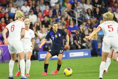 5 Mart 2020 'de Orlando Florida' daki Exploria Stadyumu 'nda düzenlenen 2020 SheBelieves Kupası' nda ABD ile İngiltere maçı. Fotoğraf: Marty Jean-Louis
