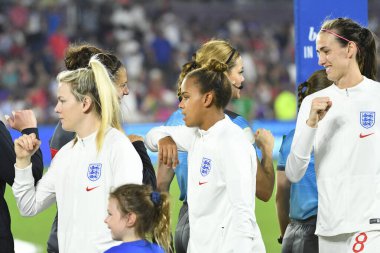 5 Mart 2020 'de Orlando Florida' daki Exploria Stadyumu 'nda düzenlenen 2020 SheBelieves Kupası' nda ABD ile İngiltere maçı. Fotoğraf: Marty Jean-Louis