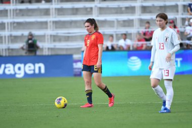 İspanya - Japonya maçı, 5 Mart 2020 tarihinde Orlando Florida 'daki Exploria Stadyumu' nda düzenlenen 2020 SheBelieves Kupası 'nda yapıldı. Fotoğraf: Marty Jean-Louis