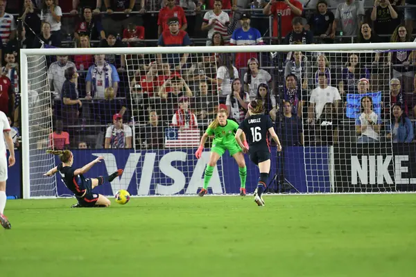 Usa England Match 2020 Shebelieves Cup Exploria Stadium Orlando Florida — Stockfoto