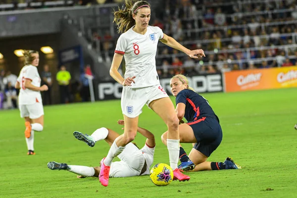 Jogadora Inglesa Jill Scott Faz Uma Corrida Durante Copa Shebelieves — Fotografia de Stock