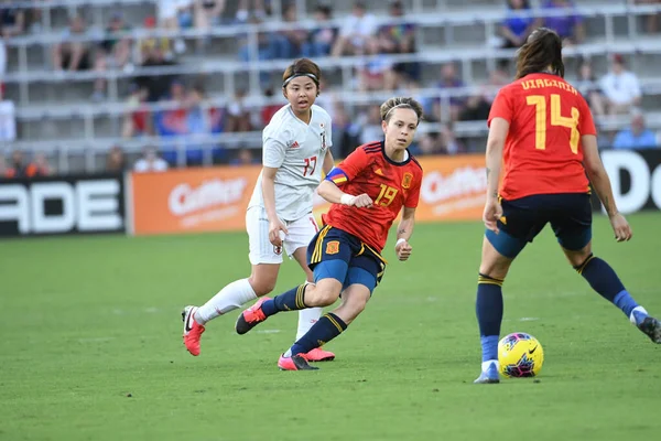 İspanya - Japonya maçı, 5 Mart 2020 tarihinde Orlando Florida 'daki Exploria Stadyumu' nda düzenlenen 2020 SheBelieves Kupası 'nda yapıldı. Fotoğraf: Marty Jean-Louis