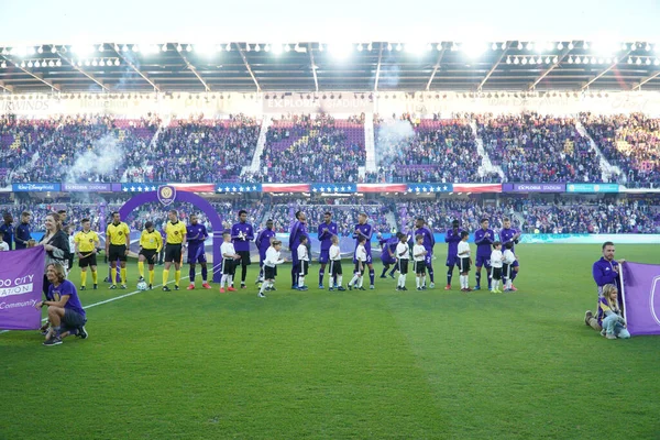 Orlando City Host Real Salt Lake Exploria Stadium Orlando Φλόριντα — Φωτογραφία Αρχείου