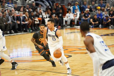 Orlando Magic 21 Şubat 2020 tarihinde Orlando Florida 'daki Amway Center' da Dallas Mavericks 'e ev sahipliği yaptı. Fotoğraf: Marty Jean-Louis