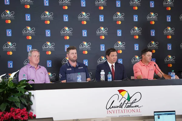 Florida Valisi Ron Desantis Marc Leishman Sam Saunders 2020 Arnold — Stok fotoğraf