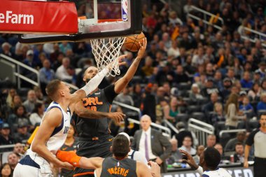 Orlando Magic 21 Şubat 2020 tarihinde Orlando Florida 'daki Amway Center' da Dallas Mavericks 'e ev sahipliği yaptı. Fotoğraf: Marty Jean-Louis