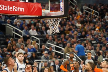 Orlando Magic 21 Şubat 2020 tarihinde Orlando Florida 'daki Amway Center' da Dallas Mavericks 'e ev sahipliği yaptı. Fotoğraf: Marty Jean-Louis