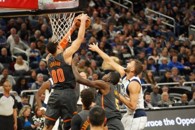 Orlando Magic 21 Şubat 2020 tarihinde Orlando Florida 'daki Amway Center' da Dallas Mavericks 'e ev sahipliği yaptı. Fotoğraf: Marty Jean-Louis