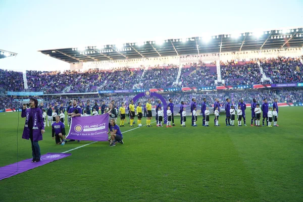 Orlando City Hospeda Real Salt Lake Estádio Exploria Orlando Florida — Fotografia de Stock