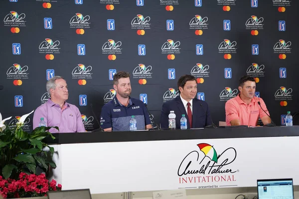 Florida Valisi Ron Desantis Marc Leishman Sam Saunders 2020 Arnold — Stok fotoğraf