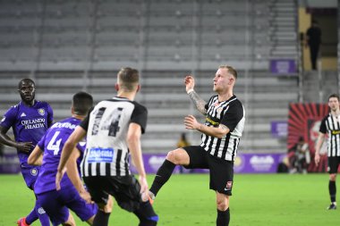 Orlando City SC, 18 Şubat 2020 tarihinde Exploria Stadyumu 'nda oynanan Friendly Maçı' nda KR Reykjavik 'e ev sahipliği yaptı. Fotoğraf: Marty Jean-Louis