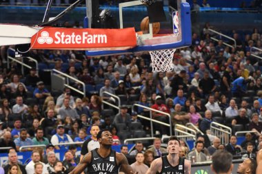 Orlando Magic, 2 Şubat 2019 tarihinde Orlando Florida 'daki Amway Center' da Brooklyn Nets 'e ev sahipliği yapmaktadır. Fotoğraf: Marty Jean-Louis
