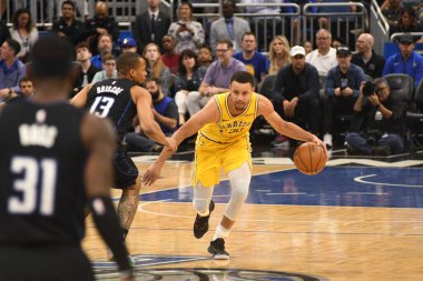 Orlando Magic, 28 Şubat 2019 'da Orlando Florida' daki Amway Center 'da Golden State Warriors' a ev sahipliği yaptı. Fotoğraf: Marty Jean-Louis
