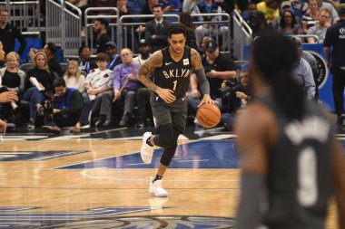Orlando Magic, 2 Şubat 2019 tarihinde Orlando Florida 'daki Amway Center' da Brooklyn Nets 'e ev sahipliği yapmaktadır. Fotoğraf: Marty Jean-Louis