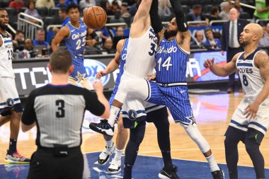 Orlando Magic, 7 Şubat 2019 'da Orlando, Florida' da Amway Arena 'da Minnesota Timberwolves' a ev sahipliği yapar. Fotoğraf: Marty Jean-Louis
