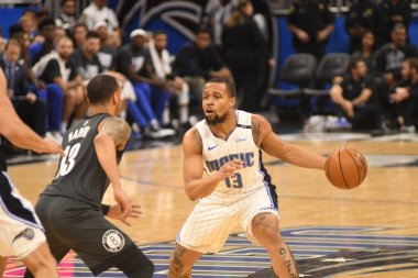 Orlando Magic, 2 Şubat 2019 tarihinde Orlando Florida 'daki Amway Center' da Brooklyn Nets 'e ev sahipliği yapmaktadır. Fotoğraf: Marty Jean-Louis