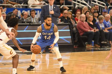 Orlando Magic 14 Mart 2019 Perşembe günü Orlando Florida 'daki Amway Center' da Cleveland Cavaliers 'a ev sahipliği yaptı. Fotoğraf: Marty Jean-Louis