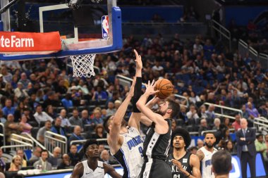 Orlando Magic, 2 Şubat 2019 tarihinde Orlando Florida 'daki Amway Center' da Brooklyn Nets 'e ev sahipliği yapmaktadır. Fotoğraf: Marty Jean-Louis