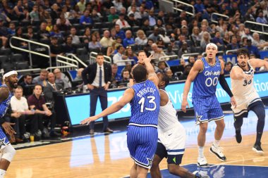 Orlando Magic, 7 Şubat 2019 'da Orlando, Florida' da Amway Arena 'da Minnesota Timberwolves' a ev sahipliği yapar. Fotoğraf: Marty Jean-Louis