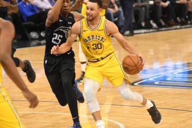Orlando Magic, 28 Şubat 2019 'da Orlando Florida' daki Amway Center 'da Golden State Warriors' a ev sahipliği yaptı. Fotoğraf: Marty Jean-Louis