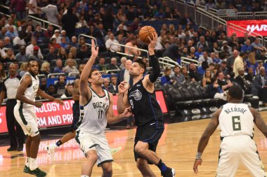 Orlando Magic, 19 Ocak 2019 Cumartesi günü Orlando Florida 'daki Amway Arena' da Milwaukee Doları 'na ev sahipliği yapıyor. Fotoğraf: Marty Jean-Louis