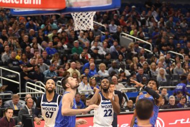 Orlando Magic, 7 Şubat 2019 'da Orlando, Florida' da Amway Arena 'da Minnesota Timberwolves' a ev sahipliği yapar. Fotoğraf: Marty Jean-Louis