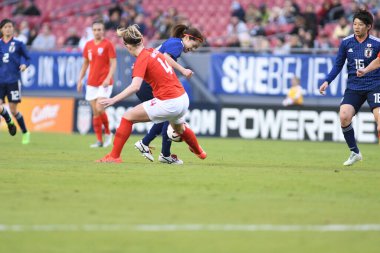 Japonya, İngiltere 'ye karşı Raymond James Stadyumu' nda 5 Mart 2019 'da Tampa Florida' da. Fotoğraf: Marty Jean-Louis