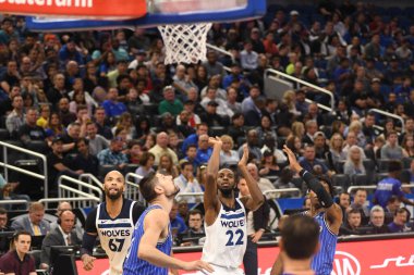 Orlando Magic, 7 Şubat 2019 'da Orlando, Florida' da Amway Arena 'da Minnesota Timberwolves' a ev sahipliği yapar. Fotoğraf: Marty Jean-Louis