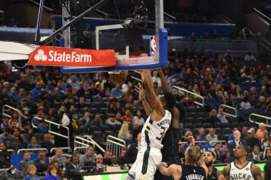 Orlando Magic, 19 Ocak 2019 Cumartesi günü Orlando Florida 'daki Amway Arena' da Milwaukee Doları 'na ev sahipliği yapıyor. Fotoğraf: Marty Jean-Louis