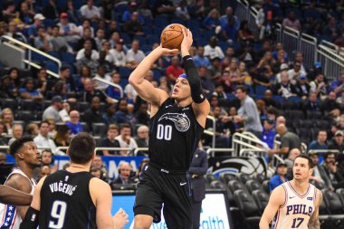 Orlando Magic, 25 Mart 2019 tarihinde Orlando Florida 'daki Amway Arena' da Philadelphia 76ers 'a ev sahipliği yaptı. Fotoğraf: Marty Jean-Louis