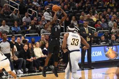 Orlando Magic, 31 Ocak 2019 tarihinde Orlando Florida 'daki Amway Center' da Indiana Pacers 'a ev sahipliği yapmaktadır. Fotoğraf: Marty Jean-Louis