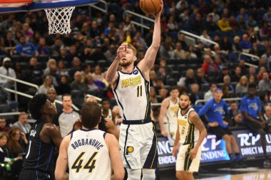 Orlando Magic, 31 Ocak 2019 tarihinde Orlando Florida 'daki Amway Center' da Indiana Pacers 'a ev sahipliği yapmaktadır. Fotoğraf: Marty Jean-Louis
