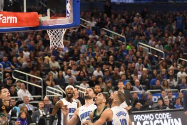 Orlando Magic 12 Ocak 2019 tarihinde Boston Celtics 'e Amway Stadyumu' nda ev sahipliği yaptı. Fotoğraf: Marty Jean-Louis