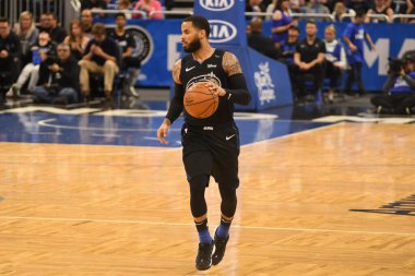 Orlando Magic 20 Mart 2019 Çarşamba günü Orlando Florida 'daki Amway Center' da Louisiana Pelicans 'a ev sahipliği yapıyor. Fotoğraf: Marty Jean-Louis