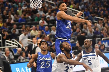 Orlando Magic, 7 Şubat 2019 'da Orlando, Florida' da Amway Arena 'da Minnesota Timberwolves' a ev sahipliği yapar. Fotoğraf: Marty Jean-Louis