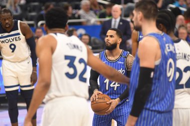 Orlando Magic, 7 Şubat 2019 'da Orlando, Florida' da Amway Arena 'da Minnesota Timberwolves' a ev sahipliği yapar. Fotoğraf: Marty Jean-Louis