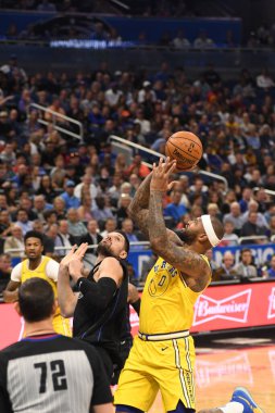 Orlando Magic, 28 Şubat 2019 'da Orlando Florida' daki Amway Center 'da Golden State Warriors' a ev sahipliği yaptı. Fotoğraf: Marty Jean-Louis