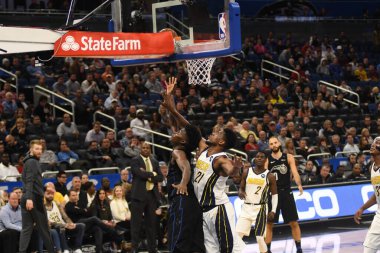 Orlando Magic, 31 Ocak 2019 tarihinde Orlando Florida 'daki Amway Center' da Indiana Pacers 'a ev sahipliği yapmaktadır. Fotoğraf: Marty Jean-Louis