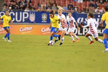 SheBelieves Kupası Finali, 5 Mart 2019 'da Tampa Florida Raymond James Stadyumu' nda ABD ile Brezilya arasında oynanacak. Fotoğraf: Marty Jean-Louis