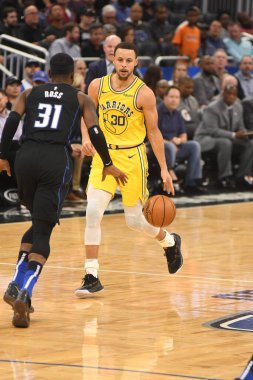 Orlando Magic, 28 Şubat 2019 'da Orlando Florida' daki Amway Center 'da Golden State Warriors' a ev sahipliği yaptı. Fotoğraf: Marty Jean-Louis