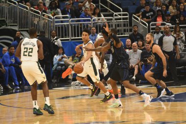 Orlando Magic, 19 Ocak 2019 Cumartesi günü Orlando Florida 'daki Amway Arena' da Milwaukee Doları 'na ev sahipliği yapıyor. Fotoğraf: Marty Jean-Louis