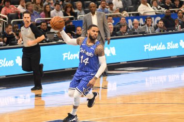 Orlando Magic 14 Mart 2019 Perşembe günü Orlando Florida 'daki Amway Center' da Cleveland Cavaliers 'a ev sahipliği yaptı. Fotoğraf: Marty Jean-Louis